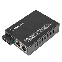 2x 10/100Base-TX To 100Base-FX 1310nm 20km Dual SC Fiber Optic Switch | FC-FA102-13S20